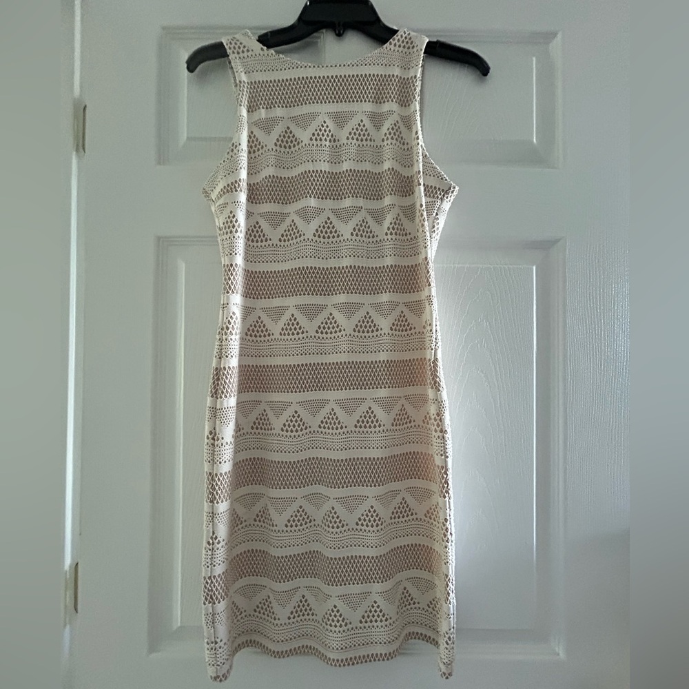 Small Honey and Rosie Tan/White Dress